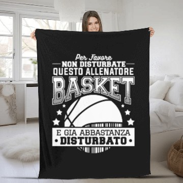 Discover Please Do Not Disturb This Basketball Coach Fleece Blankets