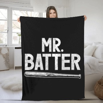 Discover Mens Mr Batter Baseball Apparel For Couples For Him Fleece Blankets