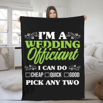 Discover Wedding Officiant Any Two Internet Ordained Minister 23 Fleece Blankets