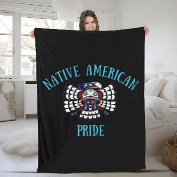 Discover Native American Pride Thunderbird Fleece Blankets