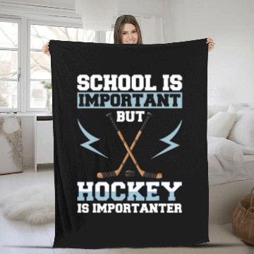 Discover Ice Hockey Roller Field Game Funny Player Coach Zip Fleece Blankets