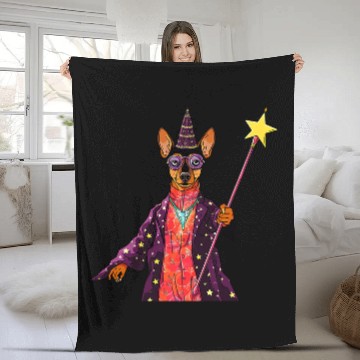 Discover Miniature Pinscher Wizard Funny Dog Magic 2 Baseball Tees Fleece Blankets