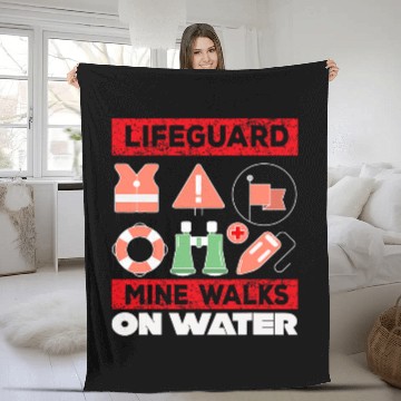 Discover Lifeguard Mine Walks On Water 2Bath Master 2Funny Fleece Blankets