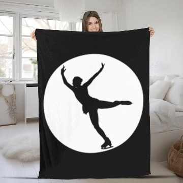 Discover Skating Figure Circle Baseball Tees Fleece Blankets