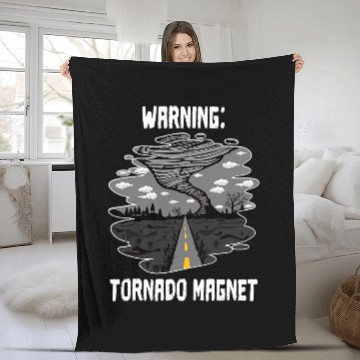 Discover Warning Tornado Magnet Meteorologist Tornado Chaser Fleece Blankets
