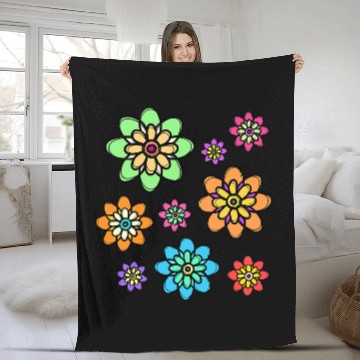 Discover Stylish Pattern Creative Art Modern Artwork Drawing Fleece Blankets