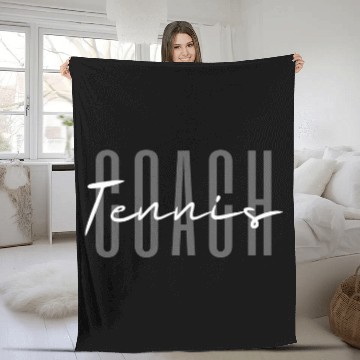 Discover Tennis Coachs Instructional Head Assistant Baseball Tees Fleece Blankets