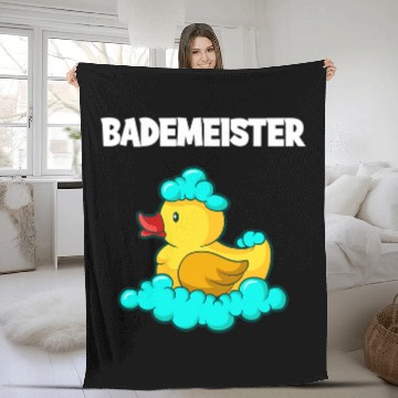 Discover Rubber duck lifeguard Fleece Blankets