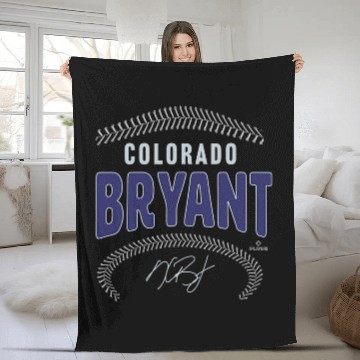 Discover Kris Bryant Colorado Baseball Name Number Front Back Zip Fleece Blankets