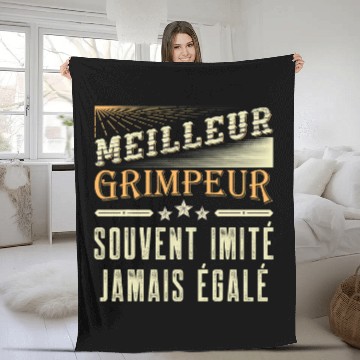 Discover Mens Gift bests Humour Climbing Funny Mountaineering Fleece Blankets