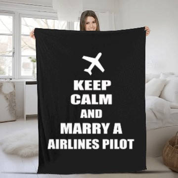 Discover Airlines Pilot funny Fleece Blankets