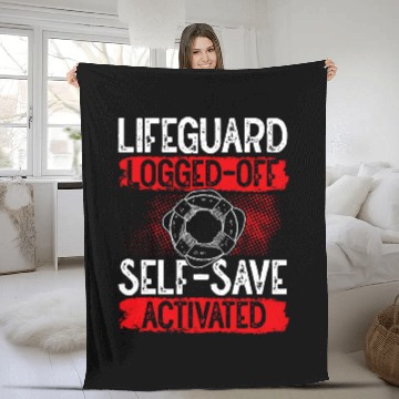 Discover Lifeguard Logged Off 2SelfSave Activated Fleece Blankets