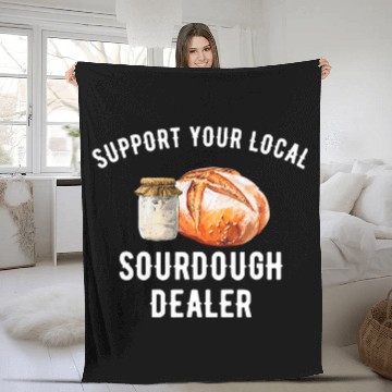 Discover Support your local Sourdough bread baker Sourdough Fleece Blankets