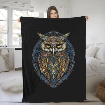 Discover Stained Glass Gothic Aesthetic Owl Intricate Graphic Design 1 Baseball Tees Fleece Blankets