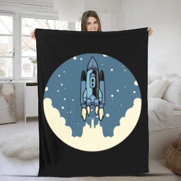 Discover Space Launch Astronaut Zip Fleece Blankets