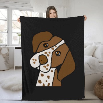 Discover Smileteespetsa Cute German Shorthaired Pointer Dog Face Fleece Blankets