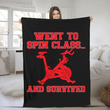 Discover Spin Class Workout Indoor Cycling Spinning 1 Fleece Blankets