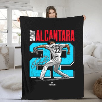 Discover MLBPA Major League Baseball Sandy Alcantara MLBALC1004 Fleece Blankets