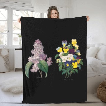 Discover Pierre Joseph Redoute Lily 2Pansy Paint Flower Gardener Fleece Blankets