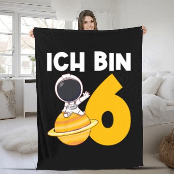Discover Ich bin 6 6 Geburtstag Astronaut Baseball Tees Fleece Blankets