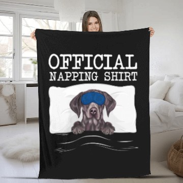 Discover Sleeping German Shorthaired Pointer Sleep Official Napping Fleece Blankets