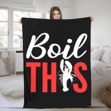 Discover Crawfish Boil Chef Fleece Blankets