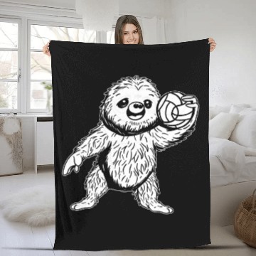 Discover Volleyball Beach Vball Volleyball Sloth 9 Baseball Tees Fleece Blankets