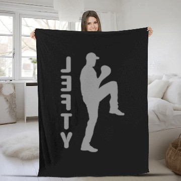 Discover Lefty Baseball Pitcher Southpaw Funny Baseball Pitching Fleece Blankets