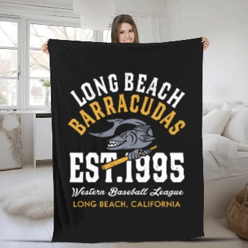 Discover Long Beach Barracudas californias Defunct Baseball Unisex Fleece Blankets