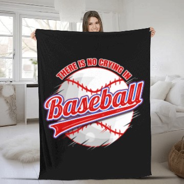 Discover There Is No Crying In Baseball Baseball Tees Fleece Blankets
