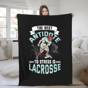Discover Lacrosse Player Coachs 2 Baseball Tees Fleece Blankets