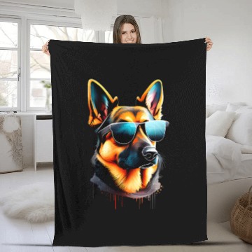 Discover German Shepherd Short Haired Shepherd Dog Design Zip Fleece Blankets