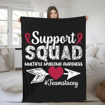 Discover Support Squad Multiple Myeloma Warrior Awareness Zip Fleece Blankets