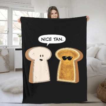 Discover Nice Tan Bread and Toast Fleece Blankets