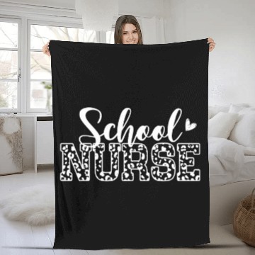 Discover School nurses Leopard Print Appreciation Nursing For Women Zip Fleece Blankets