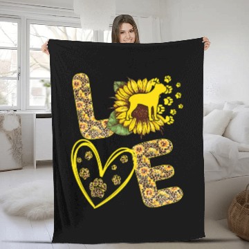Discover Love Cane Corso Sunflower Dog Lover Gift 1 Fleece Blankets