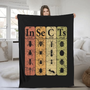 Discover Insects Periodic Table Elements Entomologist Retro Bugs 21 Baseball Tees Fleece Blankets
