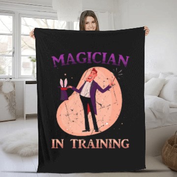 Discover magic 2magician in training 2bunny 2tricks 2rabbit Baseball Tees Fleece Blankets