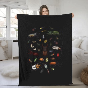 Discover Insect Lover Bug Catcher Bug Catching Future Entomologist Fleece Blankets