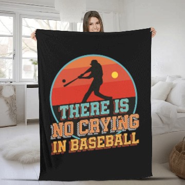 Discover There Is No Crying In Baseball Sunset Baseball Player Baseball Tees Fleece Blankets