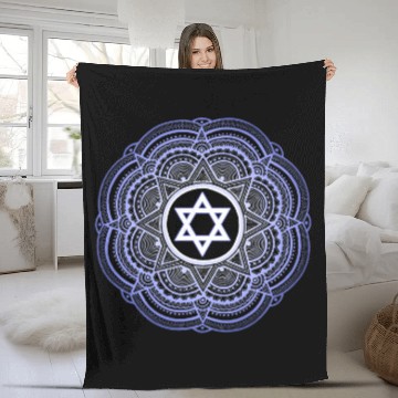 Discover Star of David Jewish Star Mandala Baseball Tees Fleece Blankets