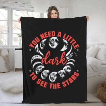 Discover Moon Phase Full Moon Lunar Eclipse Astronomer Astronomy 4 Fleece Blankets