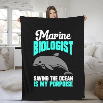 Discover Marine Biology Ocean Marine Biologist Baseball Tees Fleece Blankets