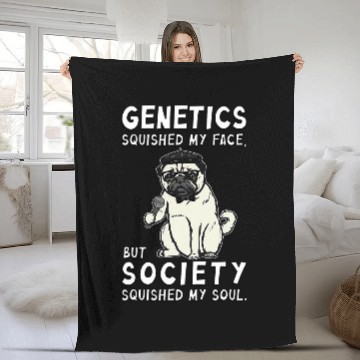 Discover Profound Pug Baseball Tees Fleece Blankets