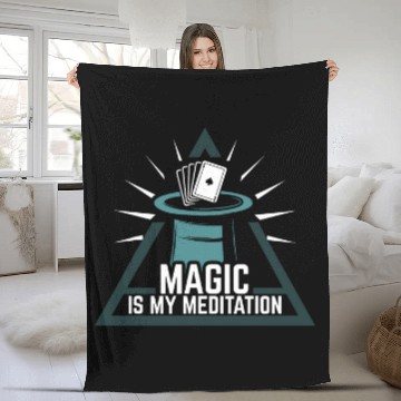 Discover Magic Meditation Magician Sleight of Hand Trick Illusion Baseball Tees Fleece Blankets