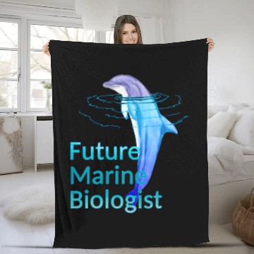 Discover Love for Marine Life Future Marine Biologist Fleece Blankets