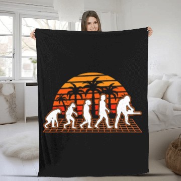 Discover Lumberjack Evolution Retro Chainsaw Forester Fleece Blankets