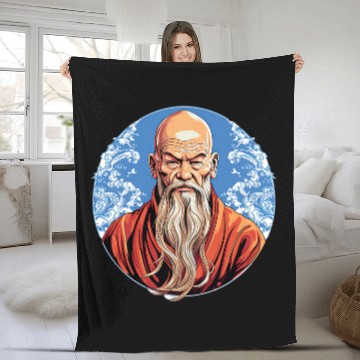 Discover Lao Tzu 8 Bit 1 Zip Fleece Blankets