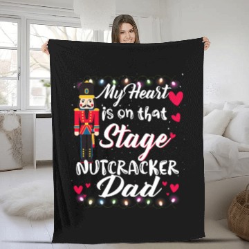Discover Nutcracker Dad Love Ballet Dance Dad Nutcracker Xmas Fleece Blankets