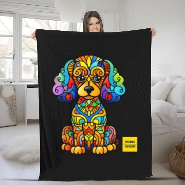 Discover Pretty Poodle Baseball Tees Fleece Blankets